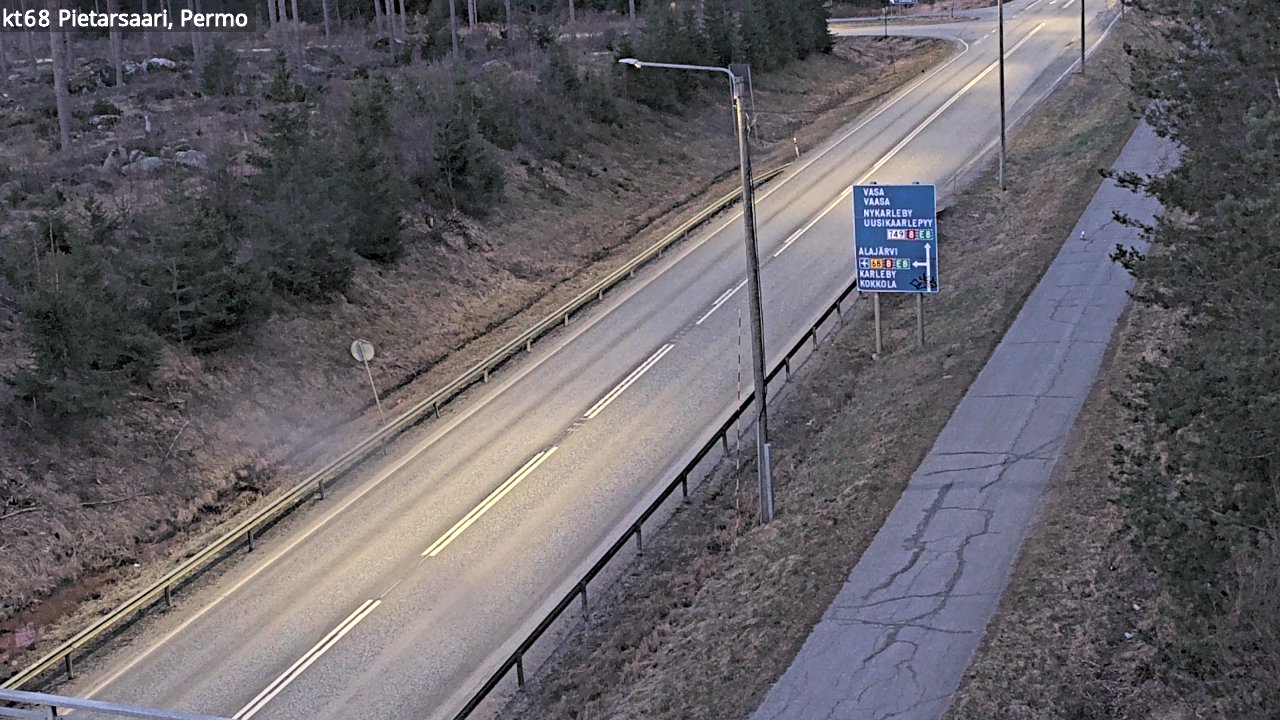 Weather Camera Image Road 68 Pietarsaari, Permo, Pietarsaari, Pohjanmaa
