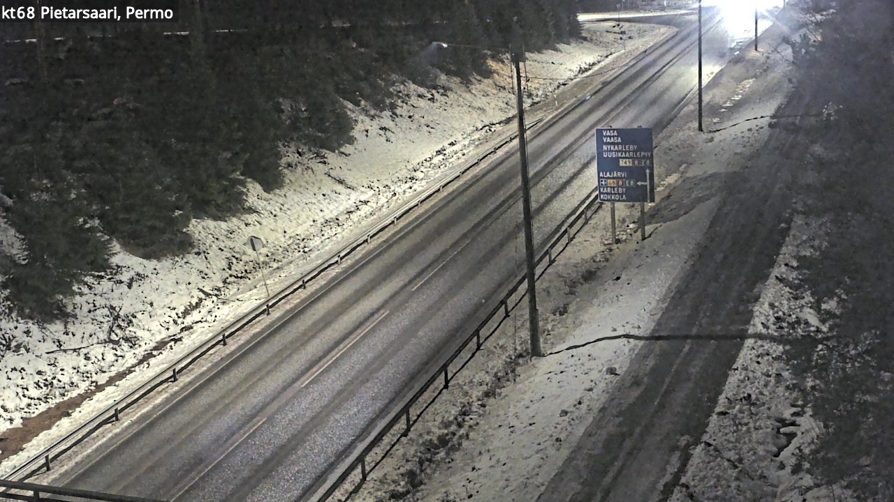 Weather Camera Image Road 68 Pietarsaari, Permo, Pietarsaari, Pohjanmaa