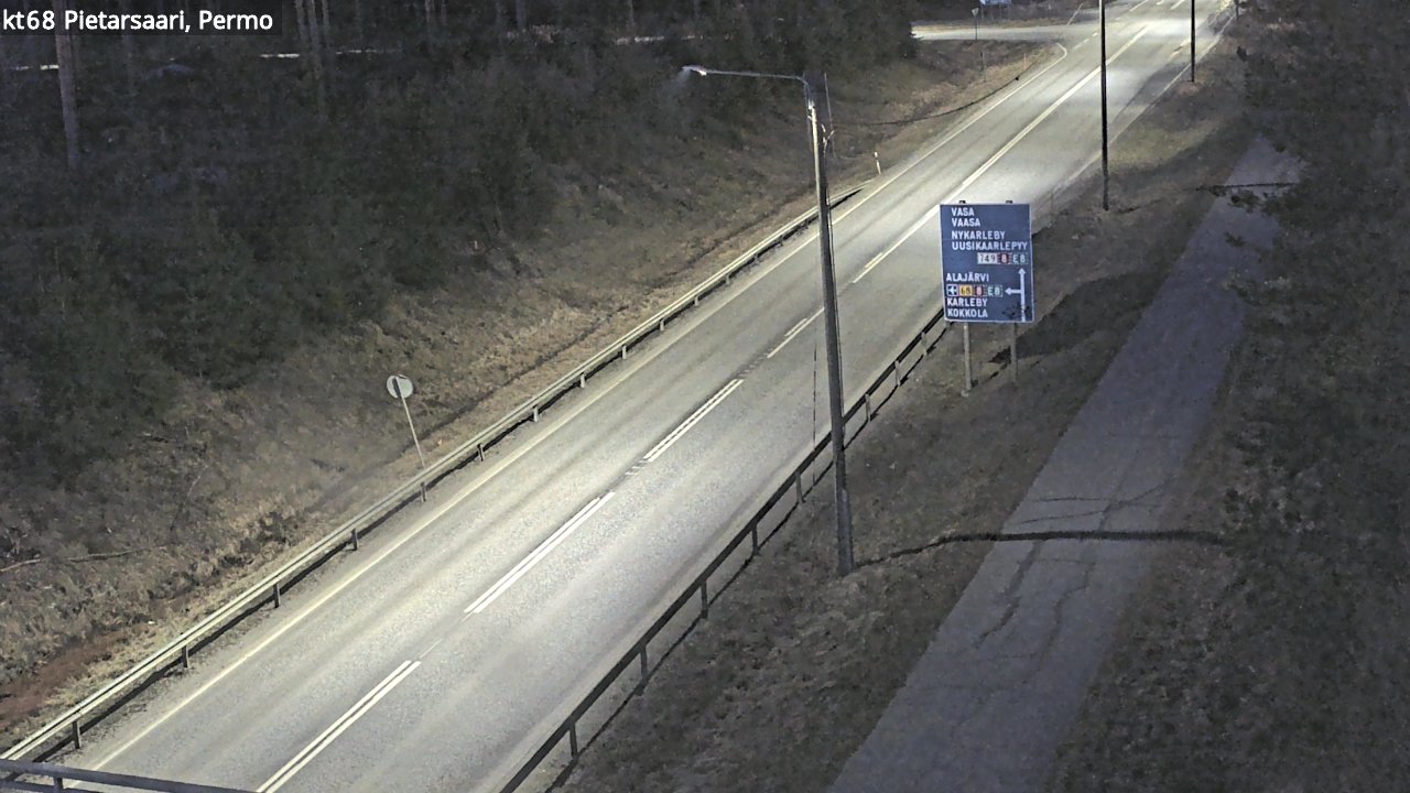 Weather Camera Image Road 68 Pietarsaari, Permo, Pietarsaari, Pohjanmaa