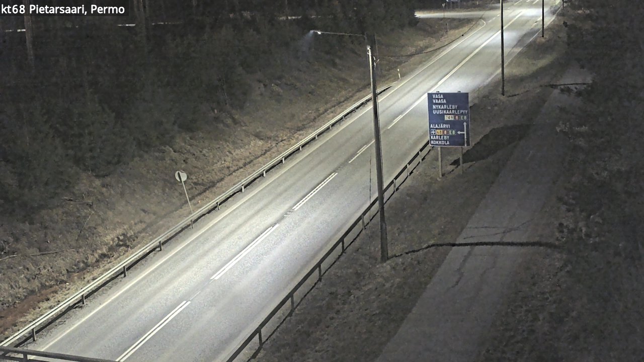 Weather Camera Image Road 68 Pietarsaari, Permo, Pietarsaari, Pohjanmaa