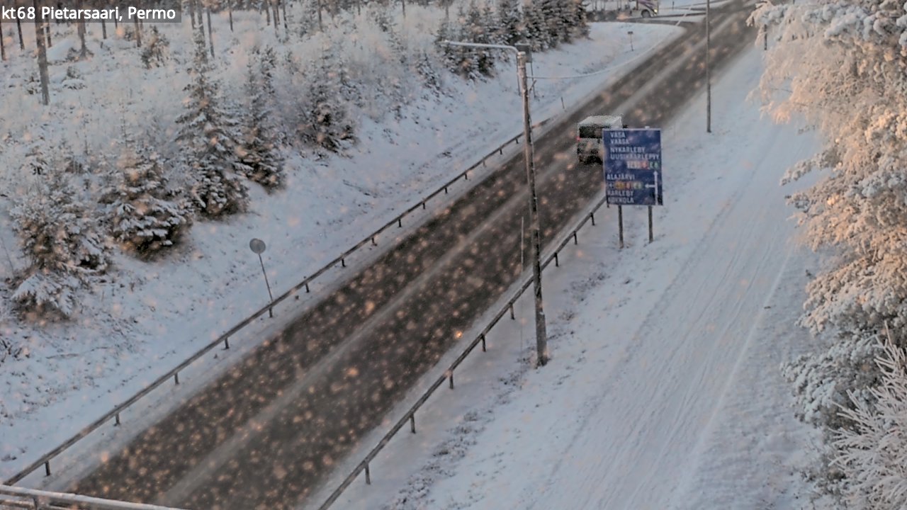 Weather Camera Image Road 68 Pietarsaari, Permo, Pietarsaari, Pohjanmaa