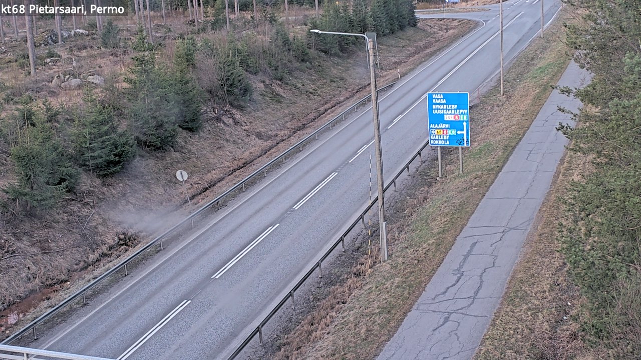 Weather Camera Image Väg 68 Jakobstad, Permo, Pietarsaari, Pohjanmaa