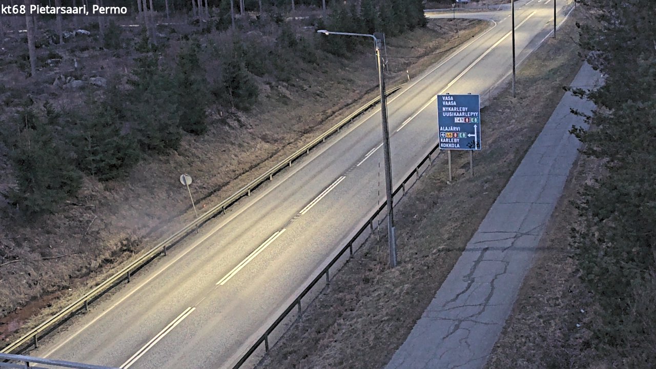 Weather Camera Image Road 68 Pietarsaari, Permo, Pietarsaari, Pohjanmaa