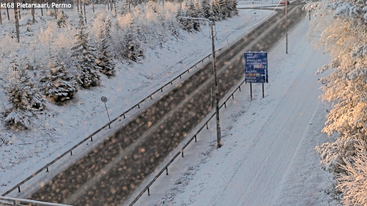 Weather Camera Image Road 68 Pietarsaari, Permo, Pietarsaari, Pohjanmaa