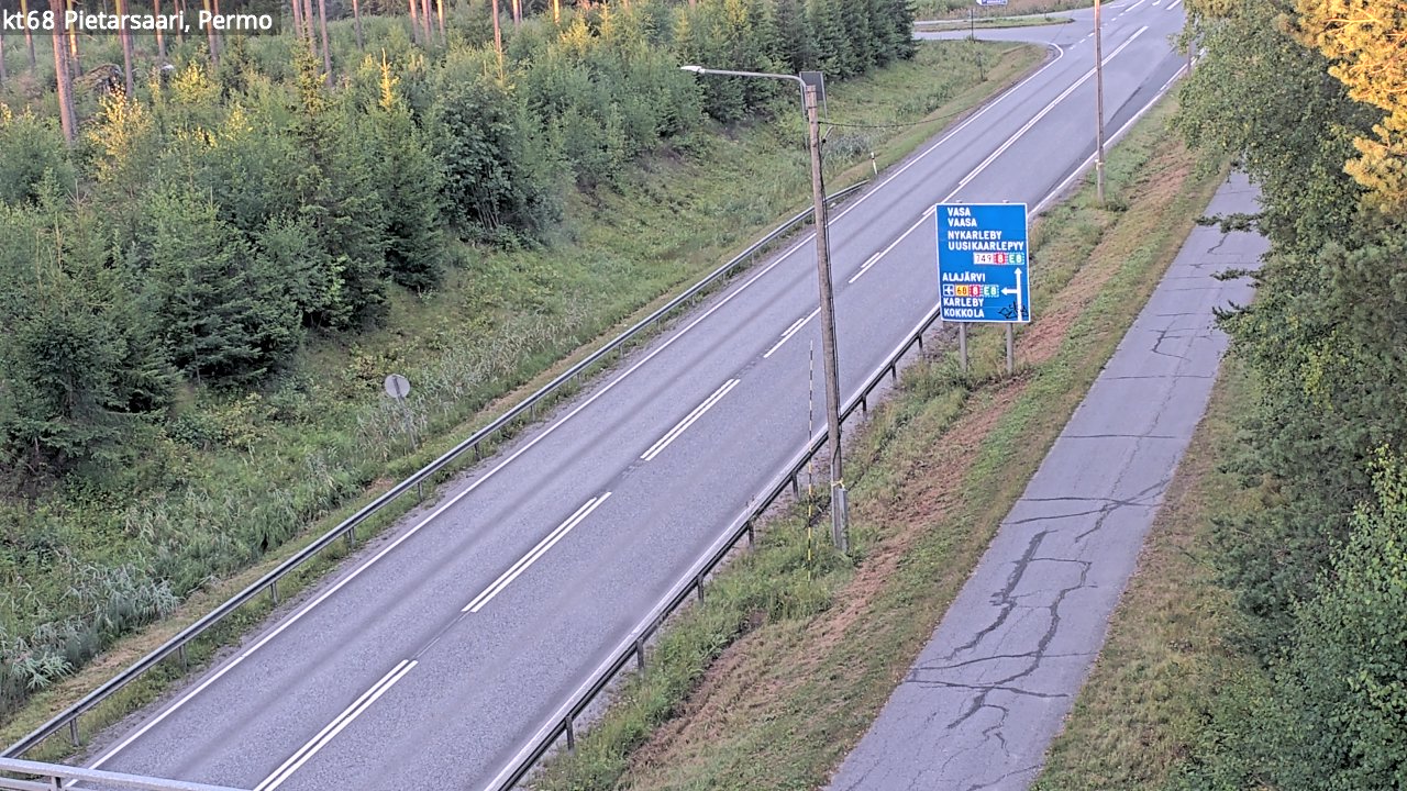 Weather Camera Image Road 68 Pietarsaari, Permo, Pietarsaari, Pohjanmaa