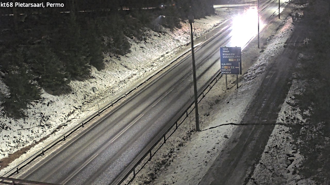 Weather Camera Image Road 68 Pietarsaari, Permo, Pietarsaari, Pohjanmaa