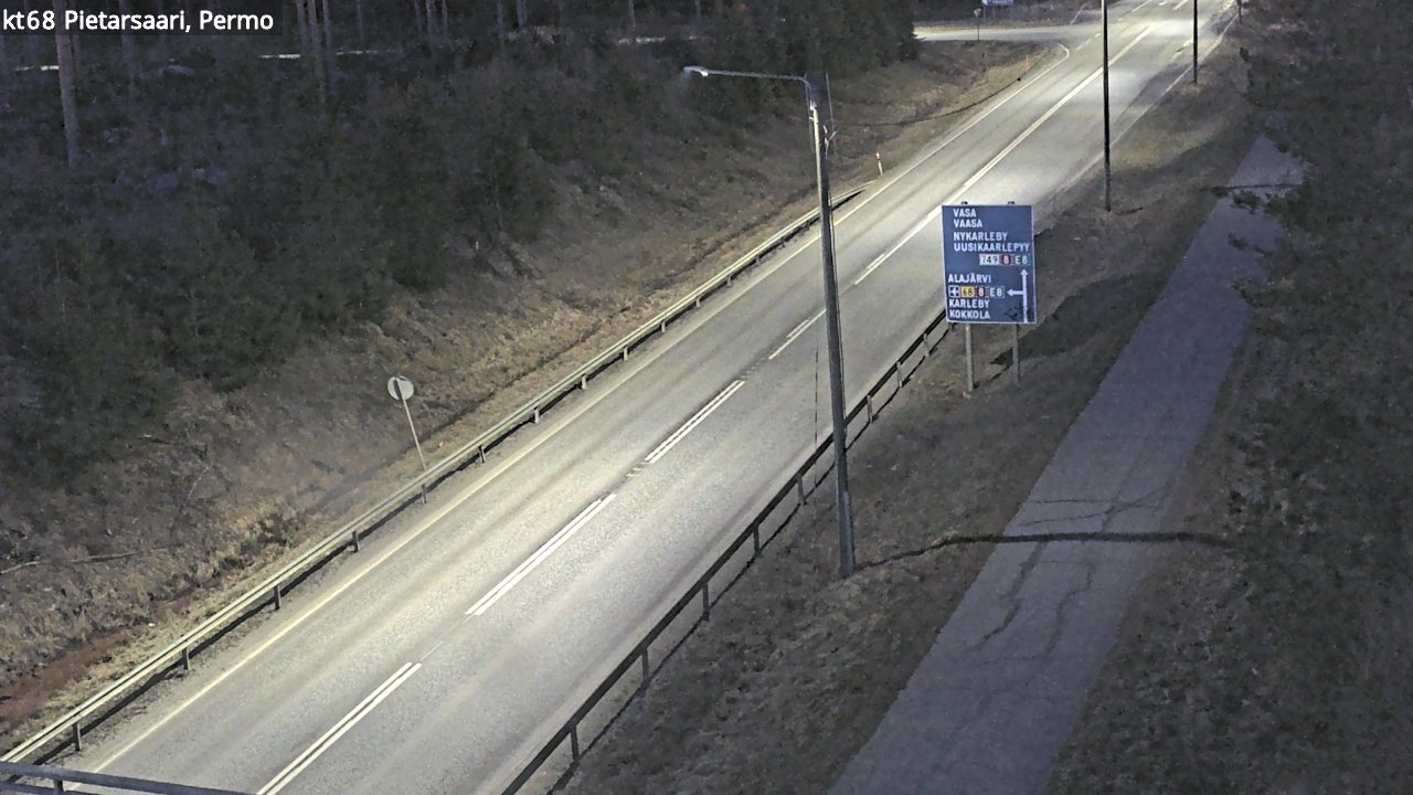 Weather Camera Image Road 68 Pietarsaari, Permo, Pietarsaari, Pohjanmaa