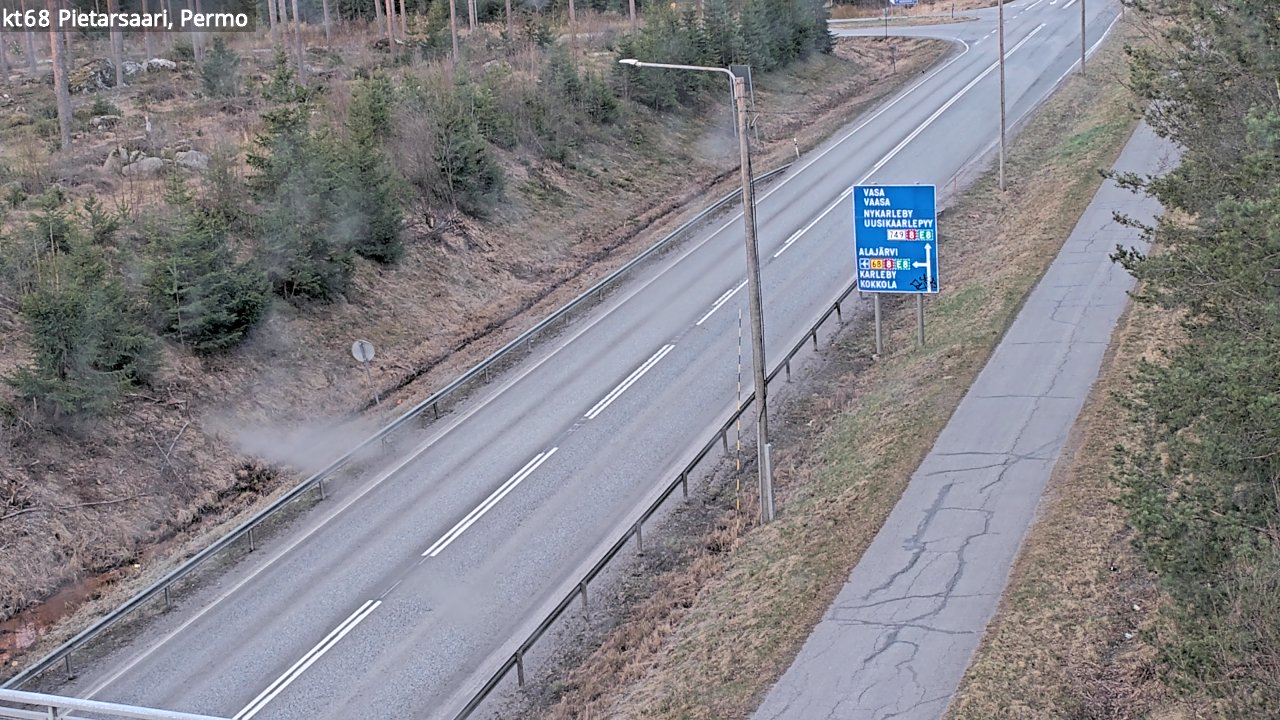 Weather Camera Image Väg 68 Jakobstad, Permo, Pietarsaari, Pohjanmaa