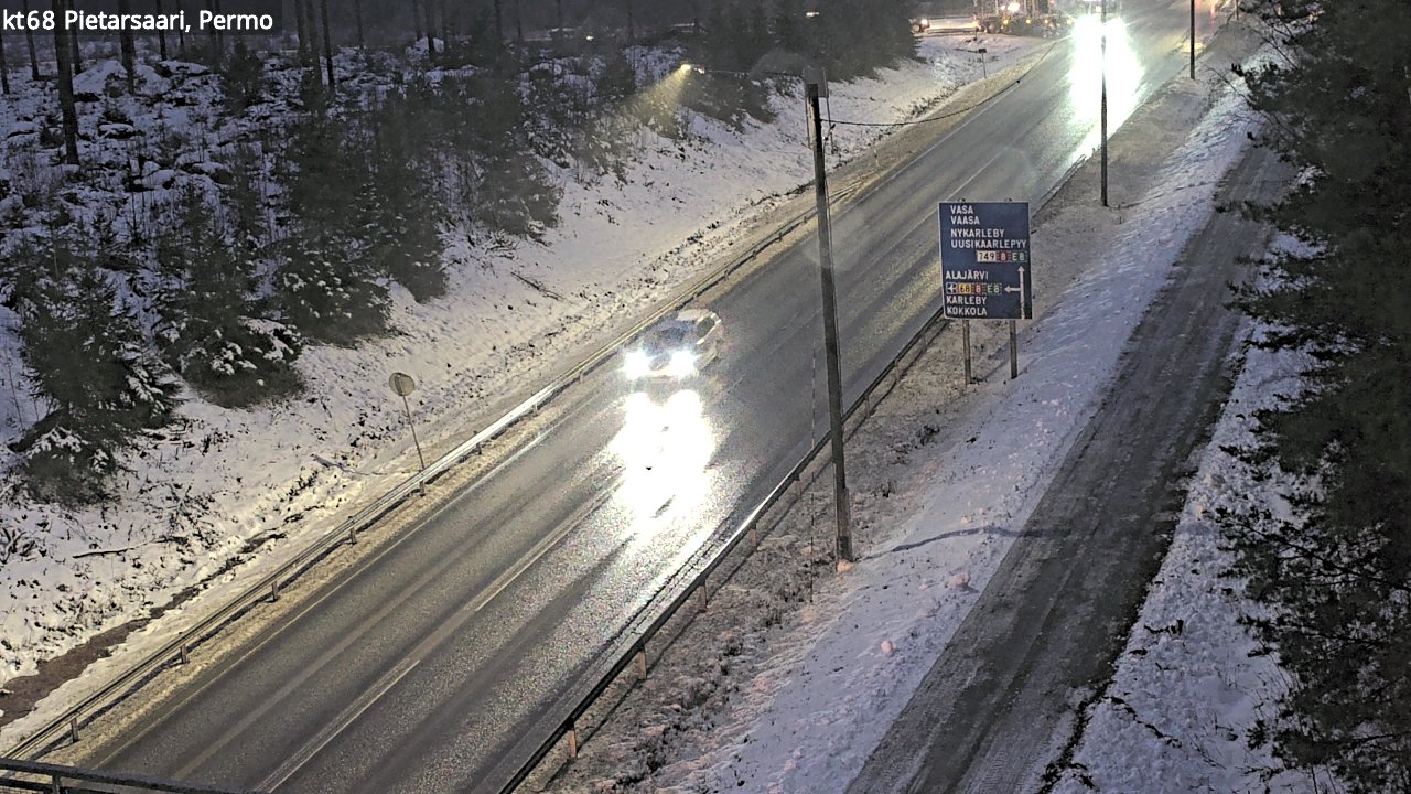 Weather Camera Image Road 68 Pietarsaari, Permo, Pietarsaari, Pohjanmaa