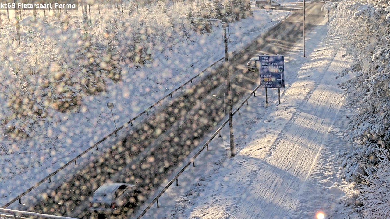Weather Camera Image Road 68 Pietarsaari, Permo, Pietarsaari, Pohjanmaa