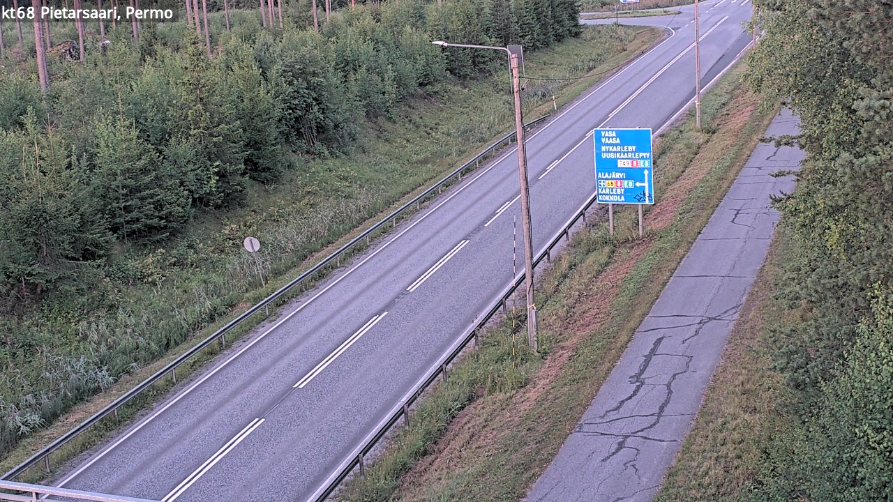 Weather Camera Image Road 68 Pietarsaari, Permo, Pietarsaari, Pohjanmaa
