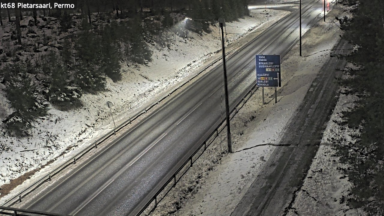 Weather Camera Image Road 68 Pietarsaari, Permo, Pietarsaari, Pohjanmaa