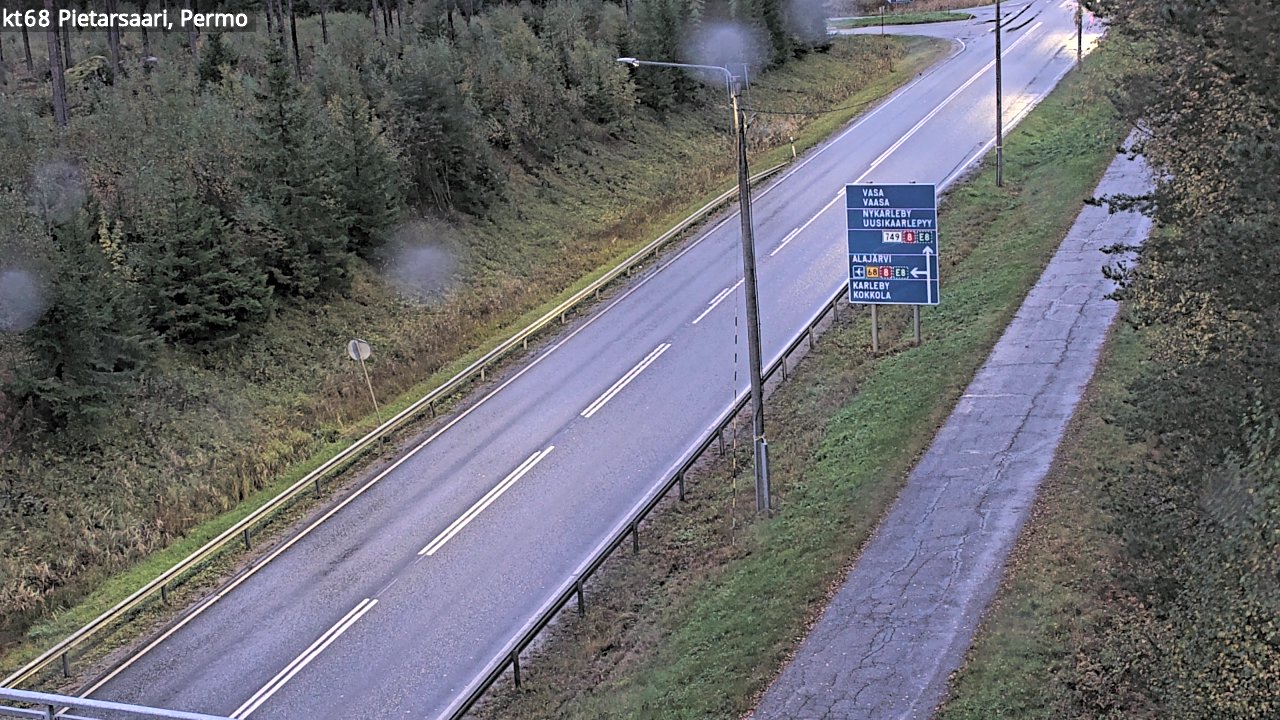 Weather Camera Image Väg 68 Jakobstad, Permo, Pietarsaari, Pohjanmaa