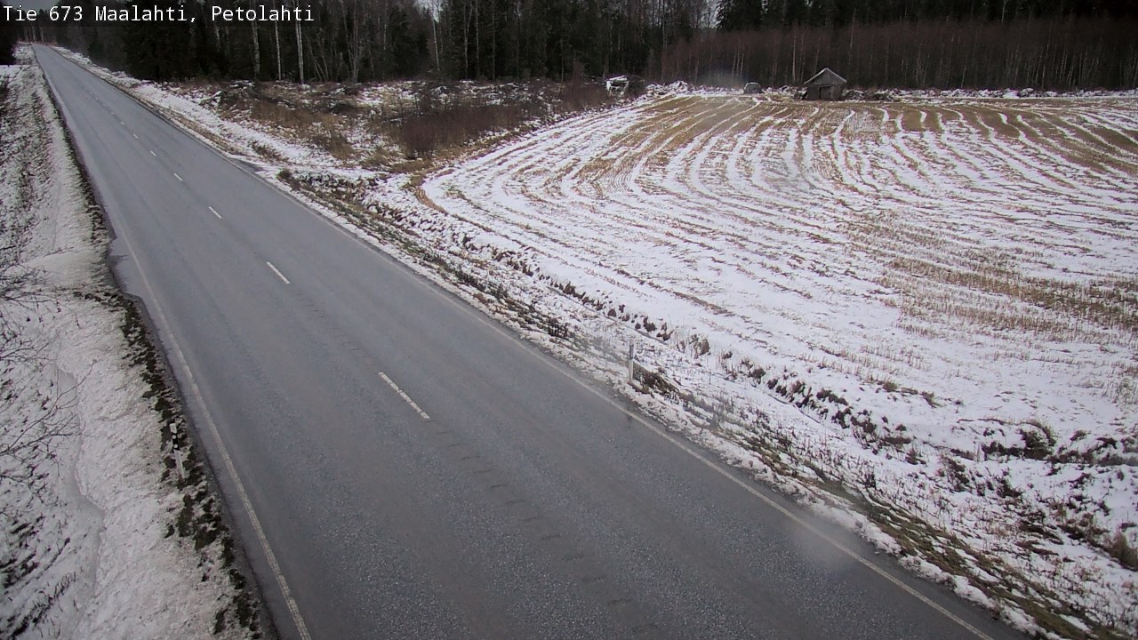 Weather Camera Image Väg 673 Malax, Petalax, Maalahti, Pohjanmaa