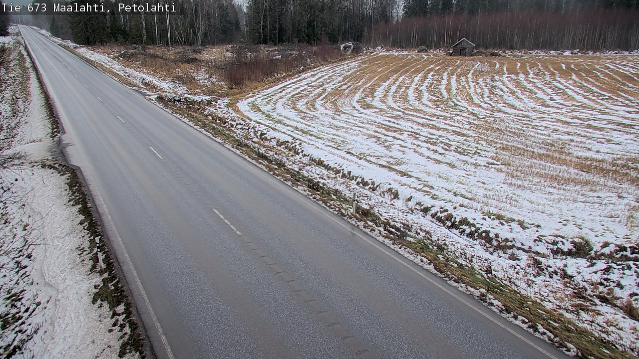 Weather Camera Image Väg 673 Malax, Petalax, Maalahti, Pohjanmaa