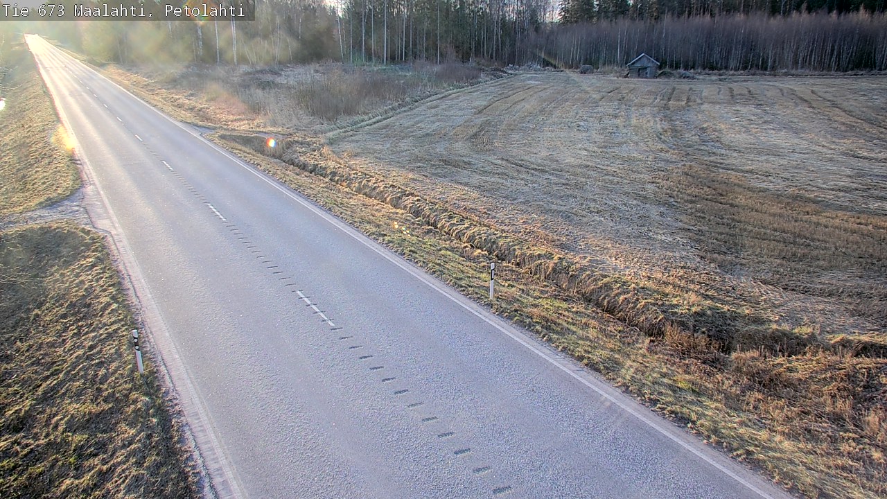 Weather Camera Image Väg 673 Malax, Petalax, Maalahti, Pohjanmaa