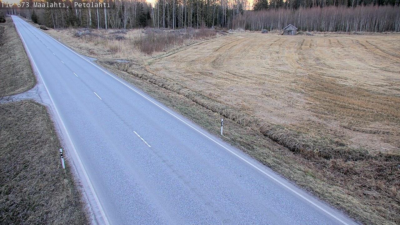 Weather Camera Image Väg 673 Malax, Petalax, Maalahti, Pohjanmaa