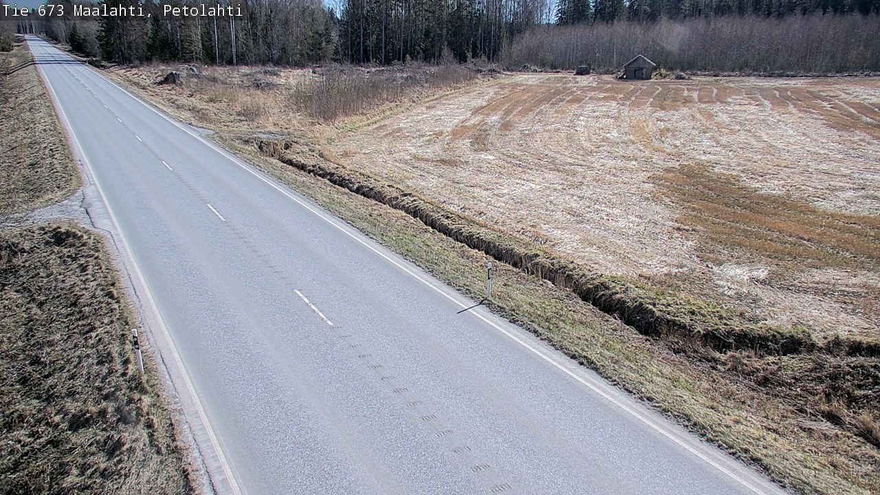Weather Camera Image Väg 673 Malax, Petalax, Maalahti, Pohjanmaa