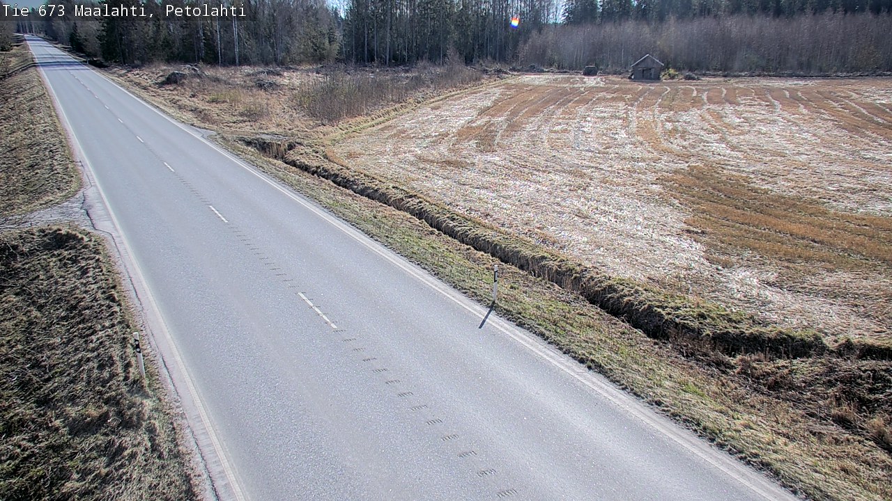 Weather Camera Image Väg 673 Malax, Petalax, Maalahti, Pohjanmaa