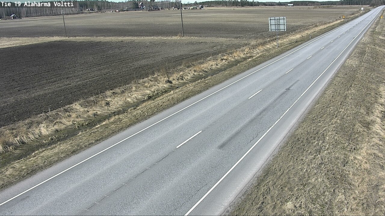 Weather Camera Image Väg 19 Alahärmä, Voltti, Kauhava, Etelä-Pohjanmaa