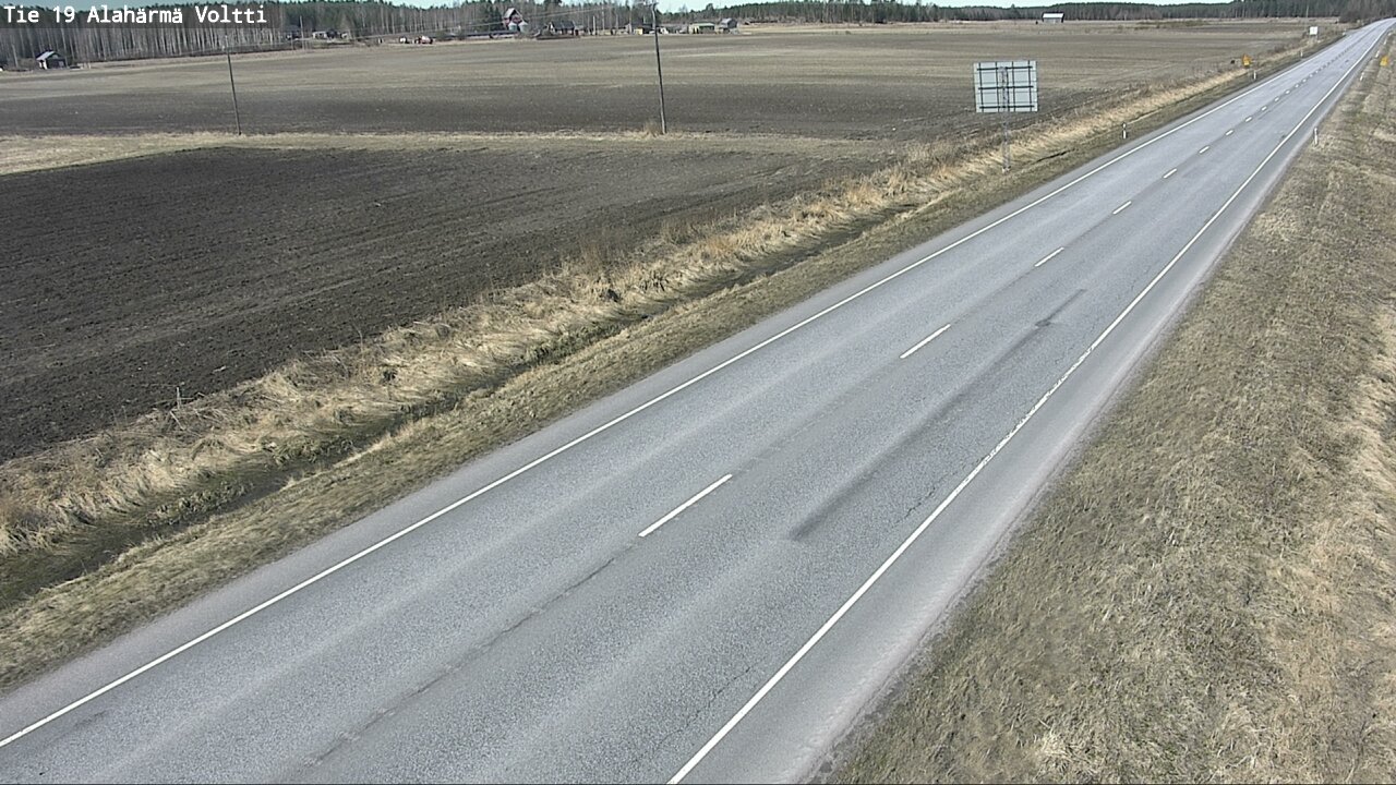 Weather Camera Image Väg 19 Alahärmä, Voltti, Kauhava, Etelä-Pohjanmaa