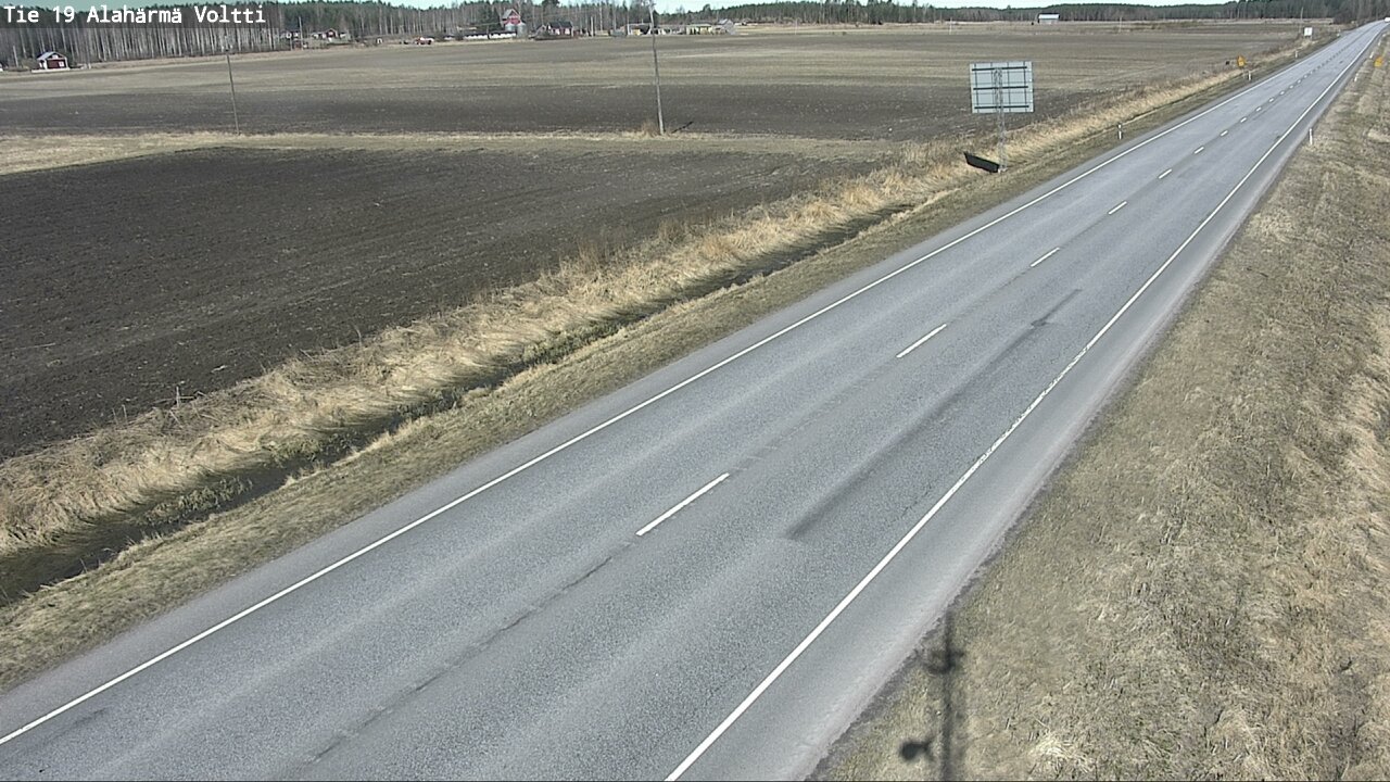 Weather Camera Image Väg 19 Alahärmä, Voltti, Kauhava, Etelä-Pohjanmaa