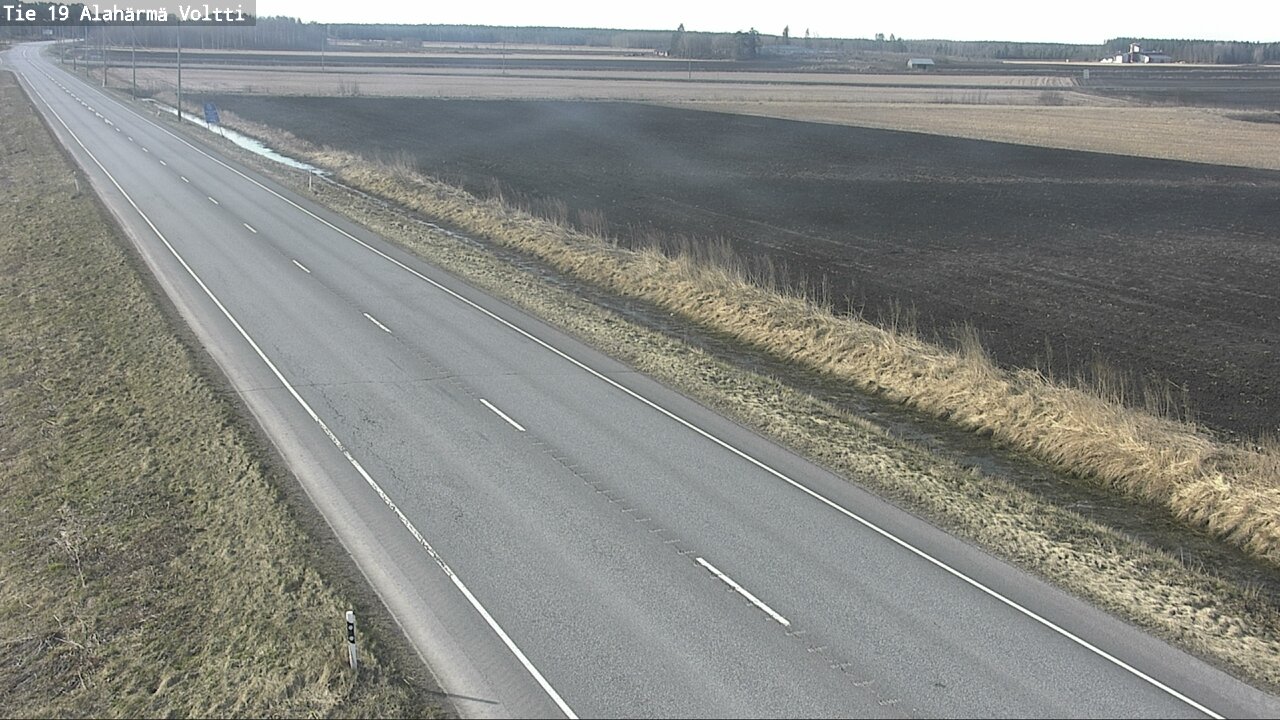 Weather Camera Image Väg 19 Alahärmä, Voltti, Kauhava, Etelä-Pohjanmaa