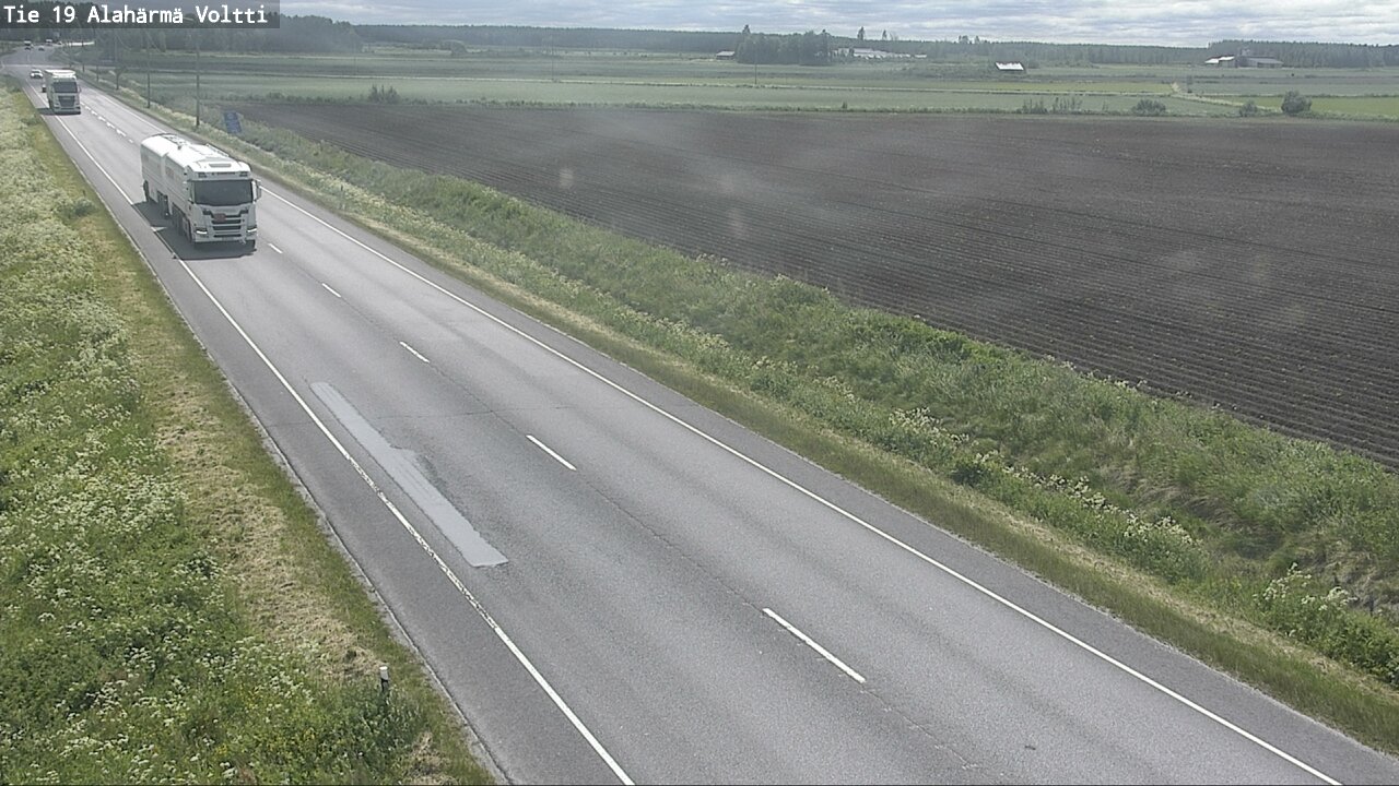Weather Camera Image Väg 19 Alahärmä, Voltti, Kauhava, Etelä-Pohjanmaa