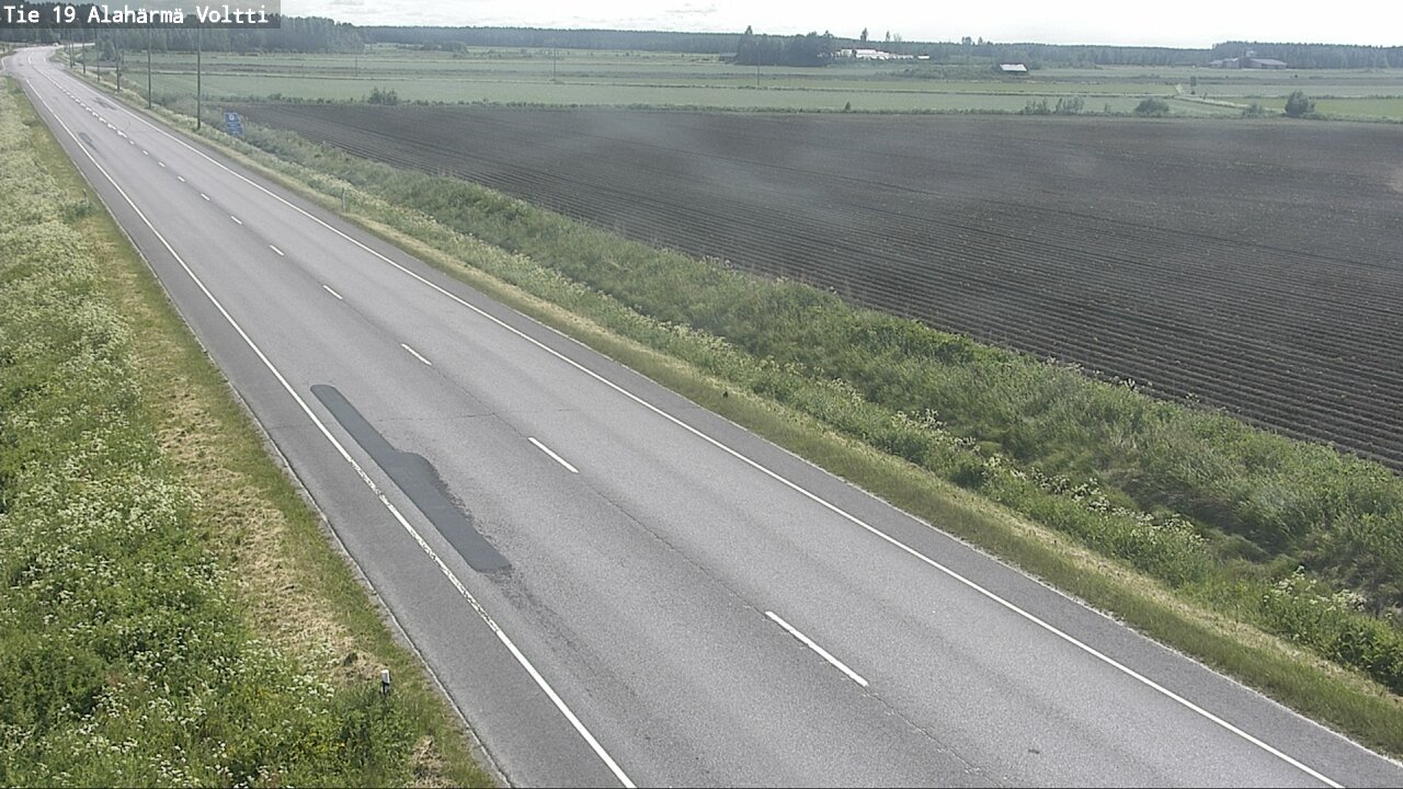 Weather Camera Image Väg 19 Alahärmä, Voltti, Kauhava, Etelä-Pohjanmaa