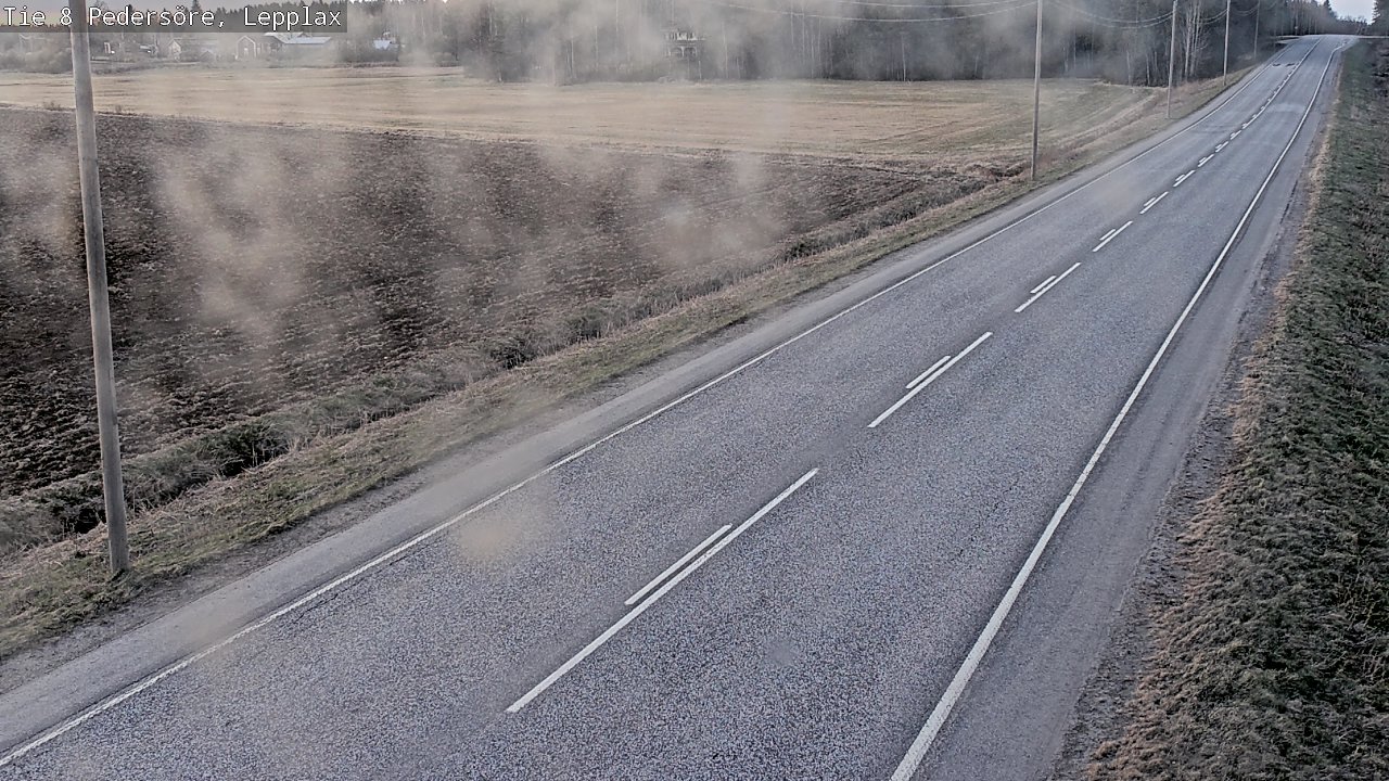 Weather Camera Image Väg 8 Pedersöre, Lepplax, Pedersören kunta, Pohjanmaa