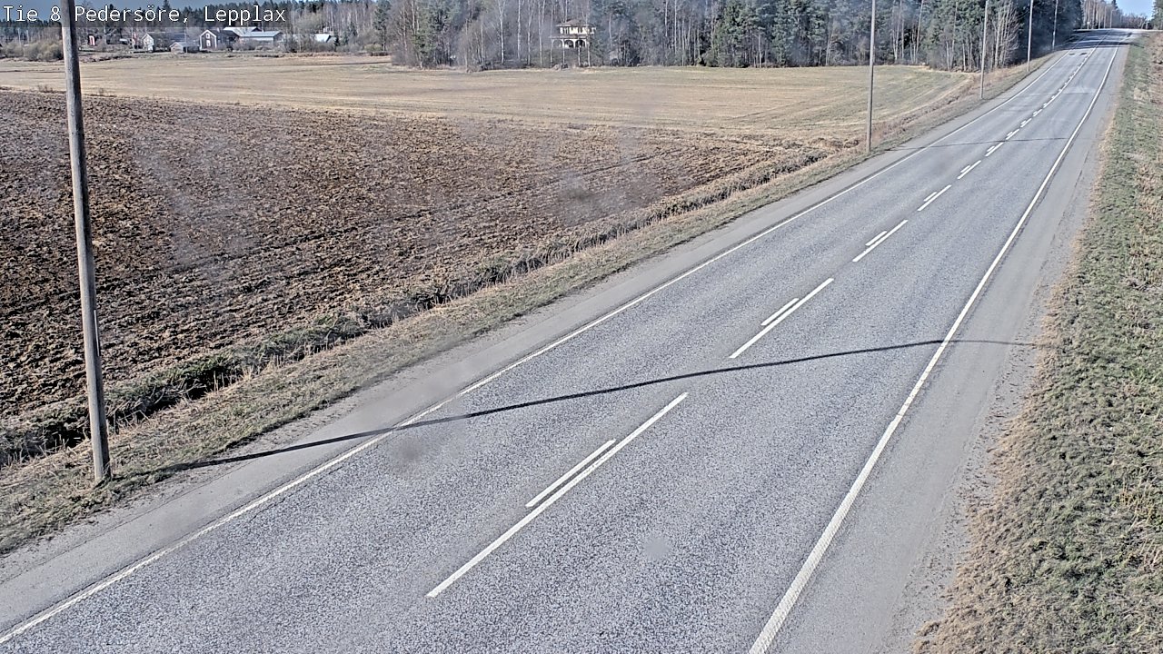 Weather Camera Image Väg 8 Pedersöre, Lepplax, Pedersören kunta, Pohjanmaa