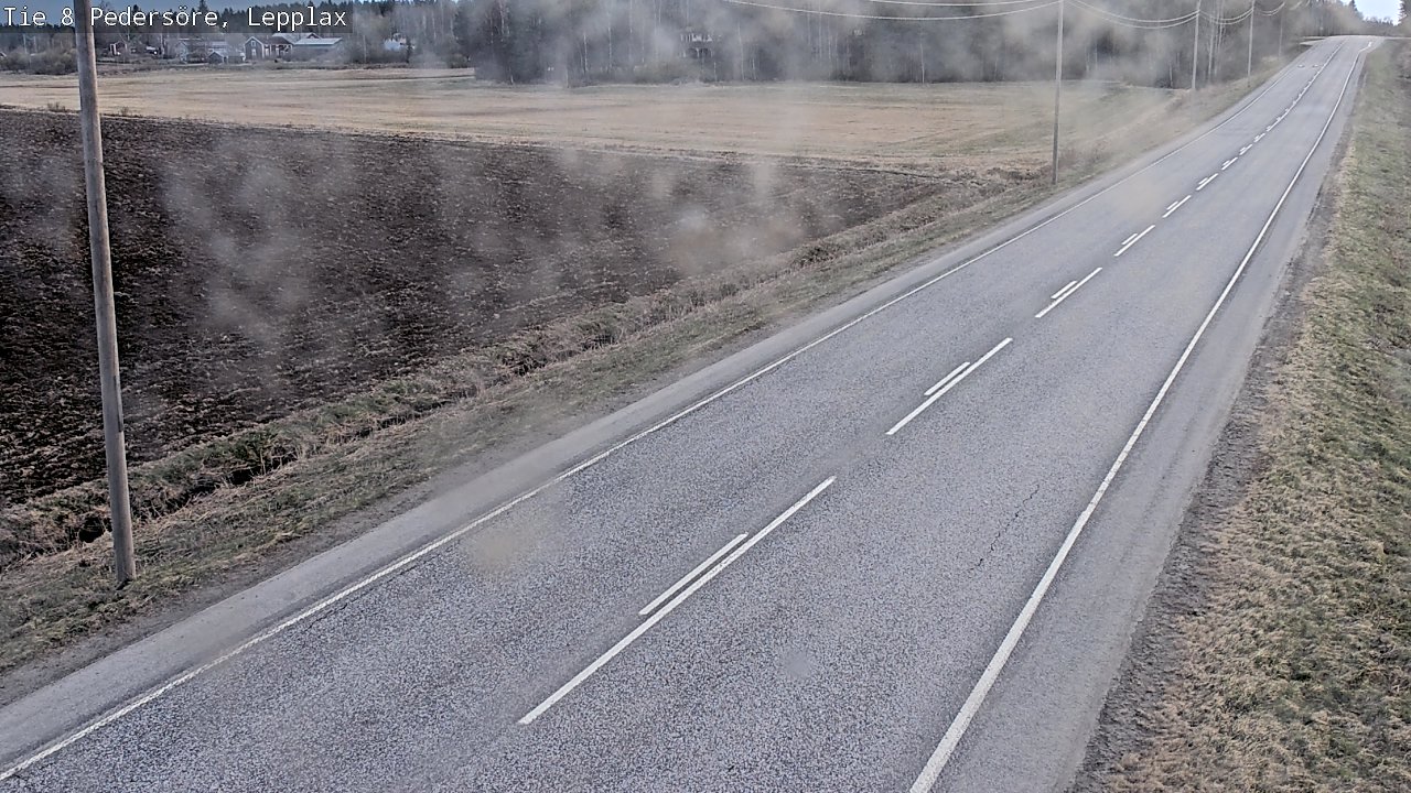 Weather Camera Image Road 8 Pedersöre, Lepplax, Pedersören kunta, Pohjanmaa