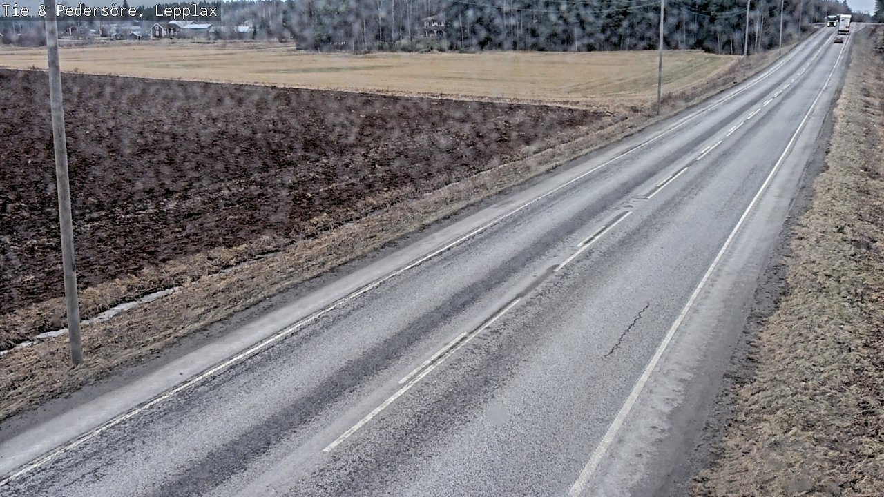 Weather Camera Image Road 8 Pedersöre, Lepplax, Pedersören kunta, Pohjanmaa