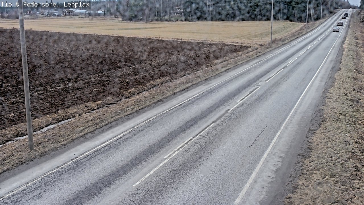 Weather Camera Image Road 8 Pedersöre, Lepplax, Pedersören kunta, Pohjanmaa