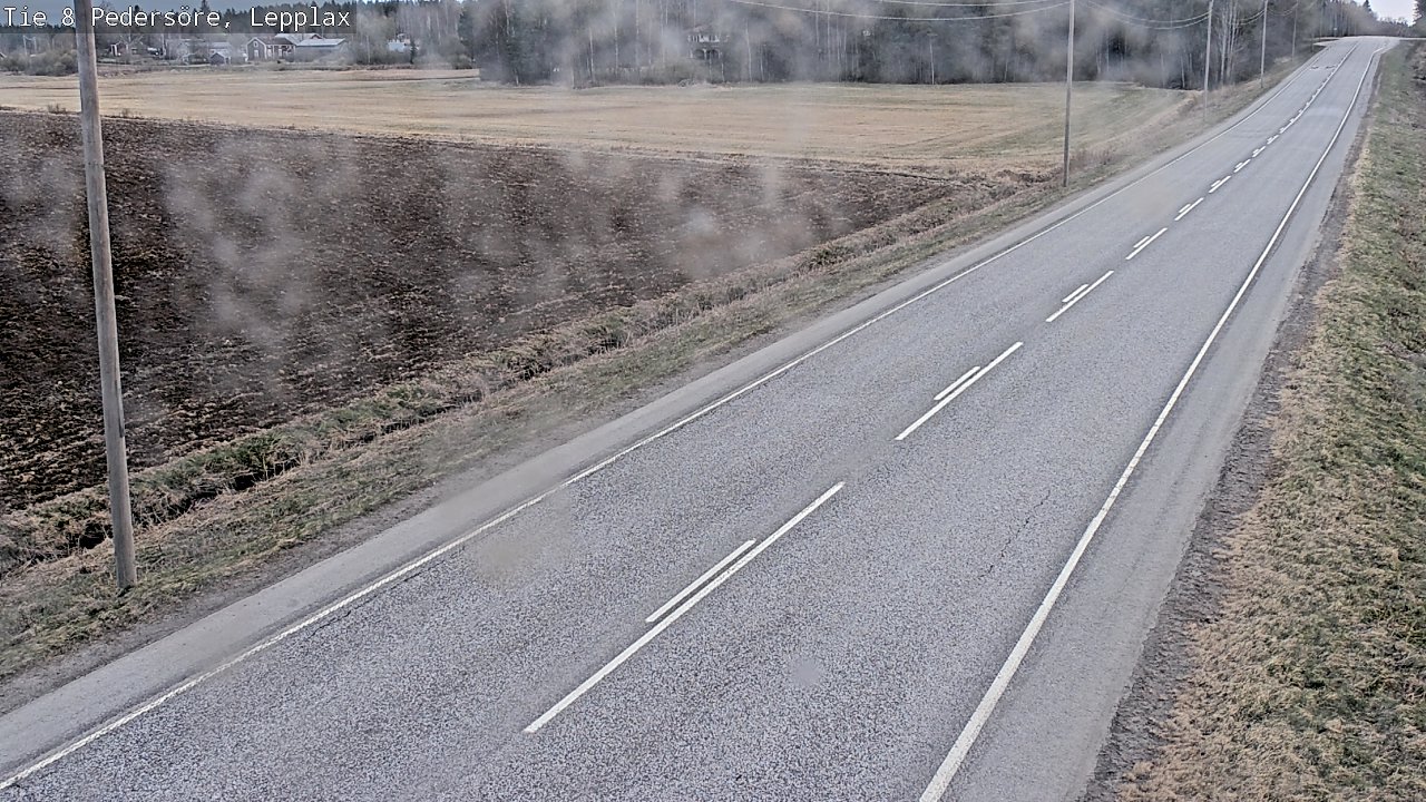 Weather Camera Image Road 8 Pedersöre, Lepplax, Pedersören kunta, Pohjanmaa