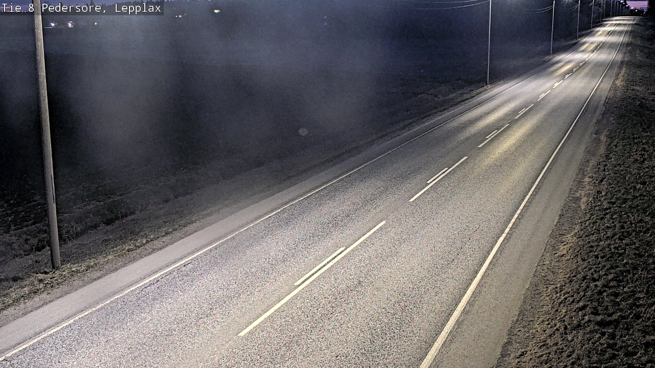 Weather Camera Image Väg 8 Pedersöre, Lepplax, Pedersören kunta, Pohjanmaa