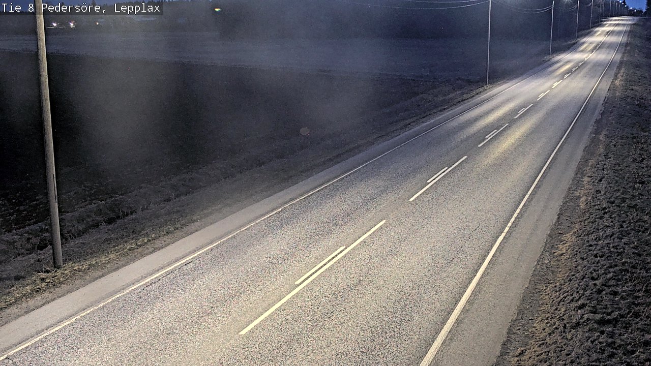 Weather Camera Image Road 8 Pedersöre, Lepplax, Pedersören kunta, Pohjanmaa