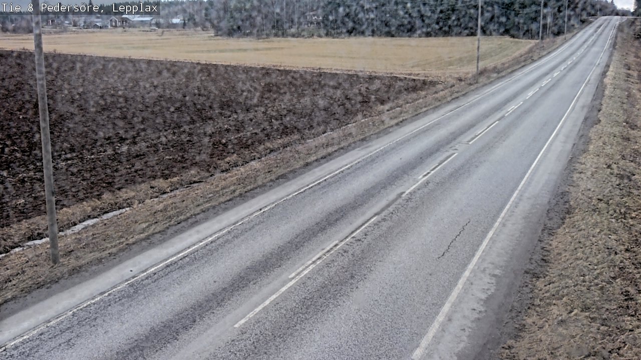 Weather Camera Image Road 8 Pedersöre, Lepplax, Pedersören kunta, Pohjanmaa