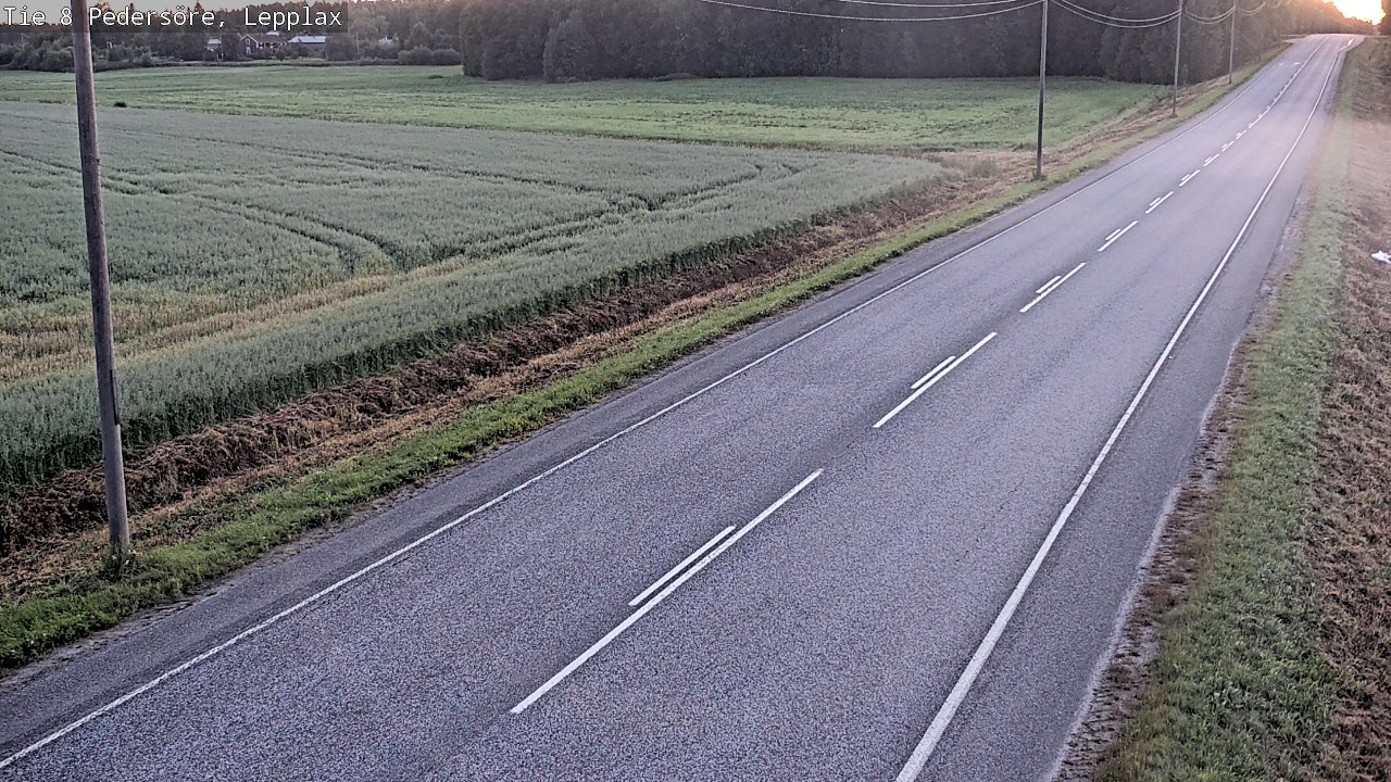 Weather Camera Image Road 8 Pedersöre, Lepplax, Pedersören kunta, Pohjanmaa