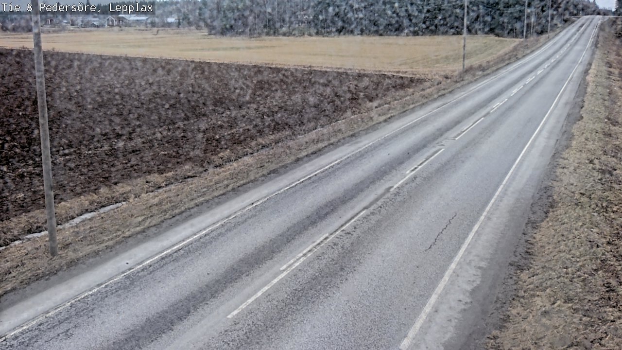 Weather Camera Image Road 8 Pedersöre, Lepplax, Pedersören kunta, Pohjanmaa