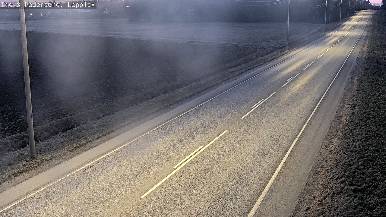 Weather Camera Image Väg 8 Pedersöre, Lepplax, Pedersören kunta, Pohjanmaa