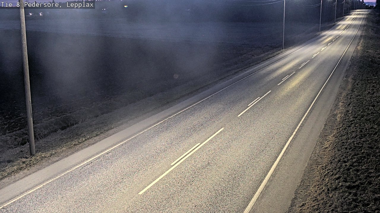 Weather Camera Image Väg 8 Pedersöre, Lepplax, Pedersören kunta, Pohjanmaa