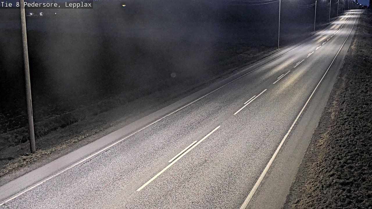 Weather Camera Image Väg 8 Pedersöre, Lepplax, Pedersören kunta, Pohjanmaa