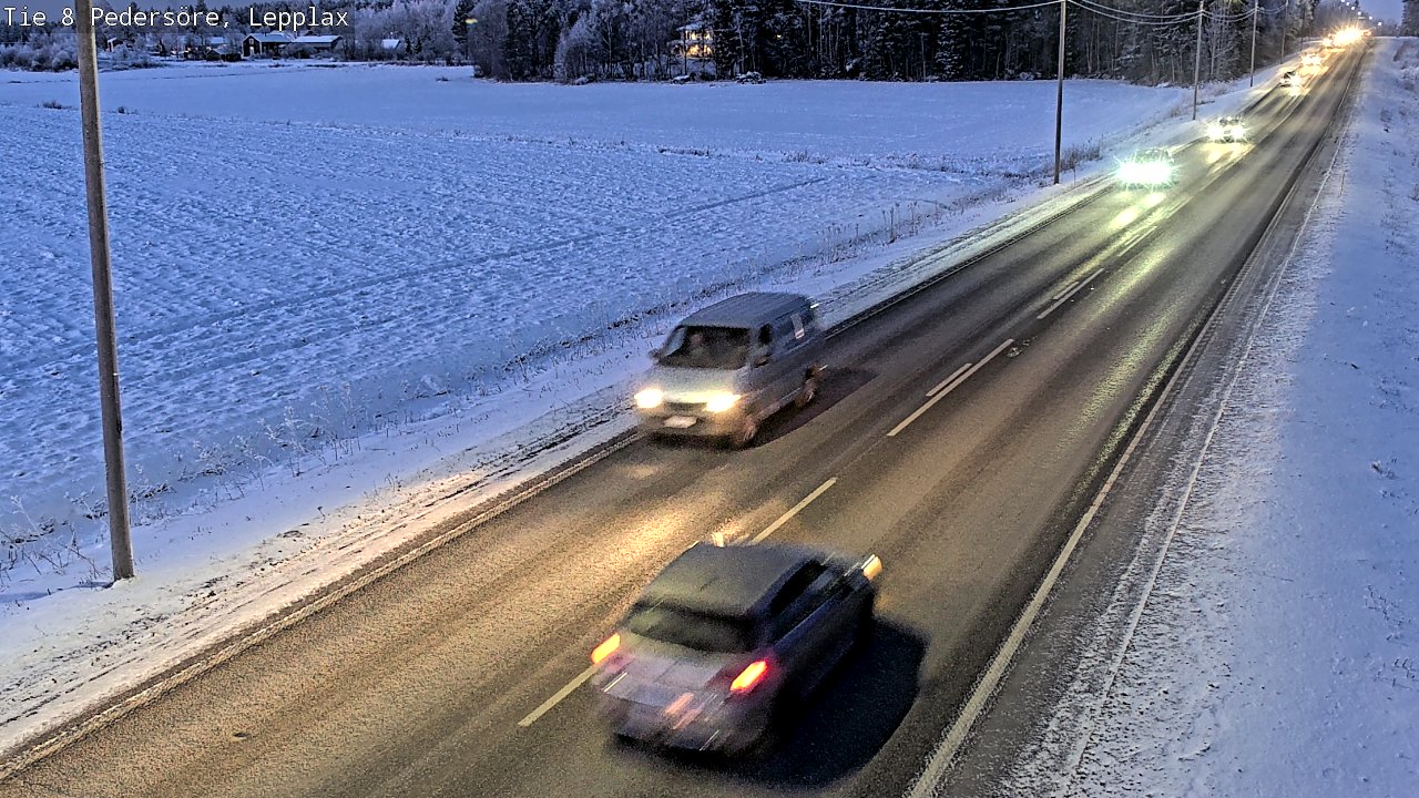 Weather Camera Image Road 8 Pedersöre, Lepplax, Pedersören kunta, Pohjanmaa
