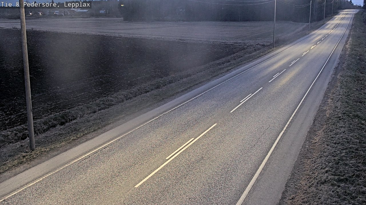 Weather Camera Image Road 8 Pedersöre, Lepplax, Pedersören kunta, Pohjanmaa