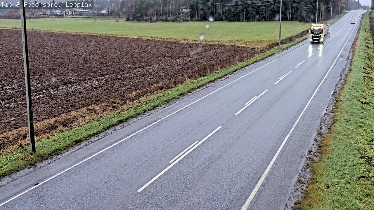 Weather Camera Image Väg 8 Pedersöre, Lepplax, Pedersören kunta, Pohjanmaa