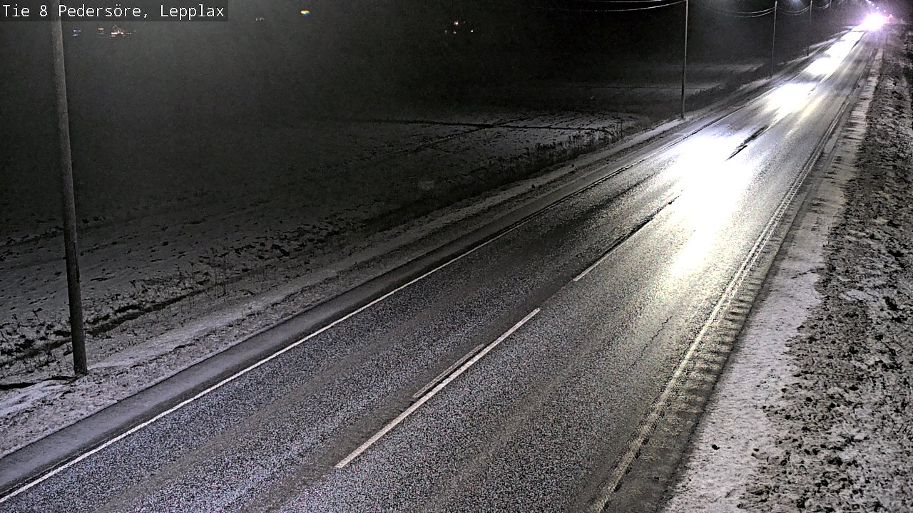 Weather Camera Image Road 8 Pedersöre, Lepplax, Pedersören kunta, Pohjanmaa