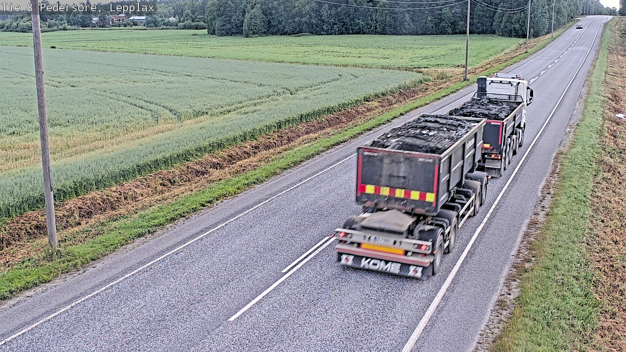Weather Camera Image Väg 8 Pedersöre, Lepplax, Pedersören kunta, Pohjanmaa
