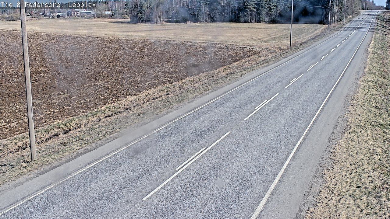 Weather Camera Image Väg 8 Pedersöre, Lepplax, Pedersören kunta, Pohjanmaa