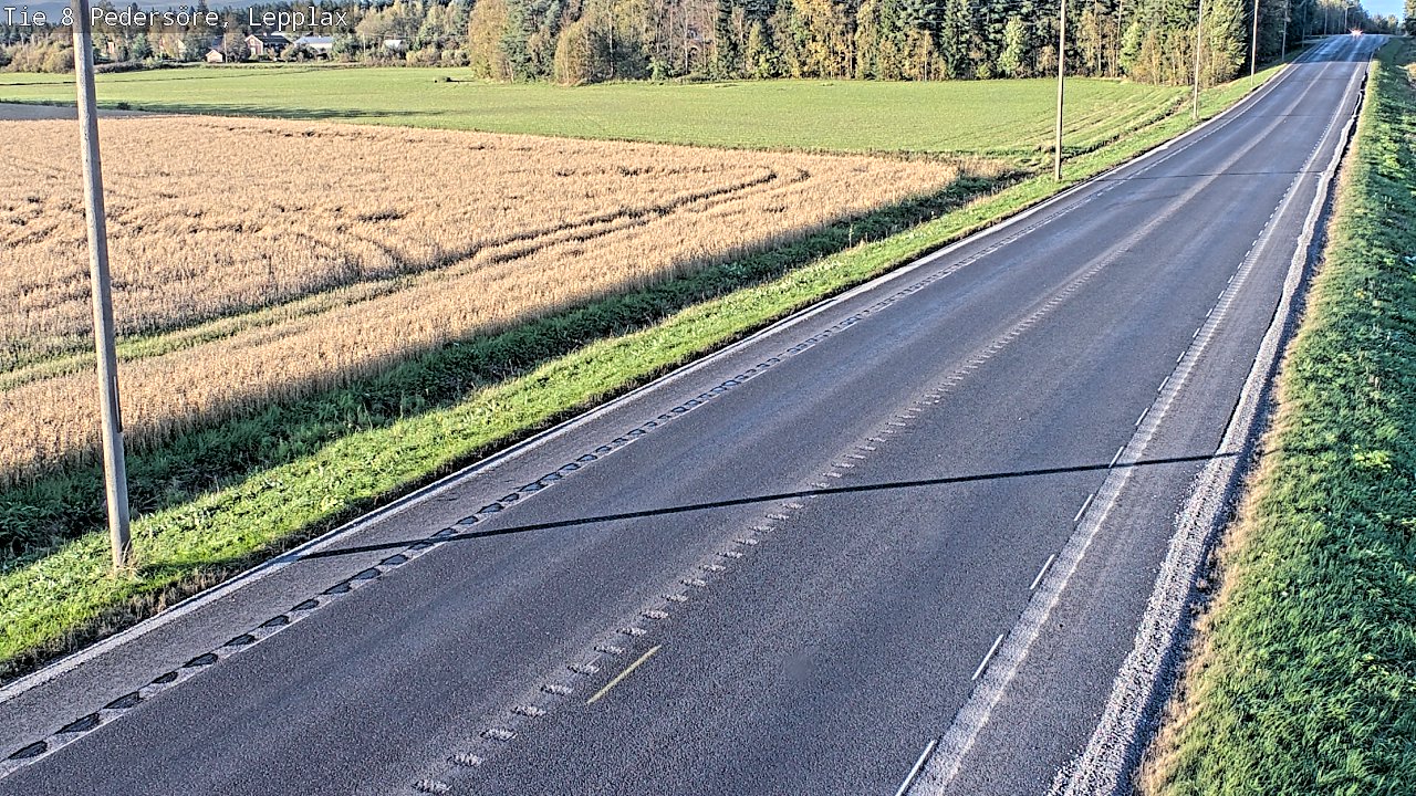 Weather Camera Image Väg 8 Pedersöre, Lepplax, Pedersören kunta, Pohjanmaa